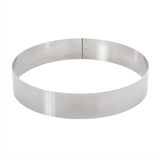 Cercle à mousse et entremets en inox 6/8 parts  24 cm hauteu