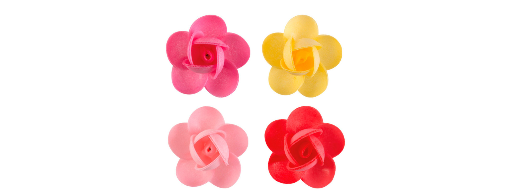 Décor en azyme : 10 roses 2,7 cm