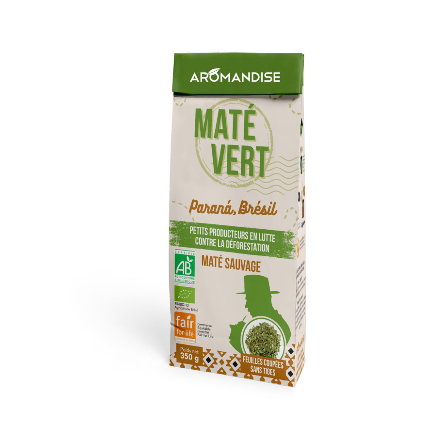 Maté vert sauvage bio du Brésil 350 gr - Aromandise