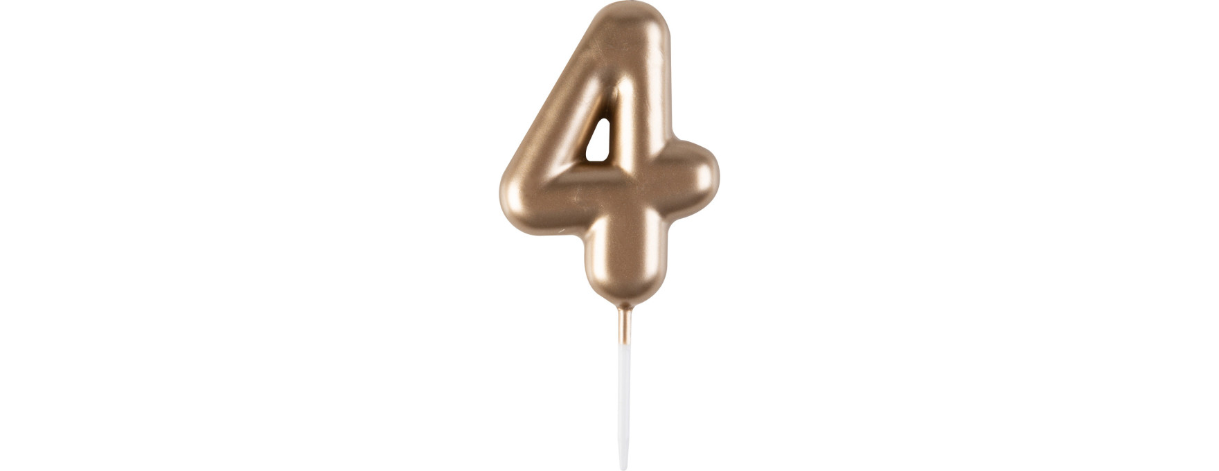 Mini bougie dorée 4 hauteur 4,5 cm
