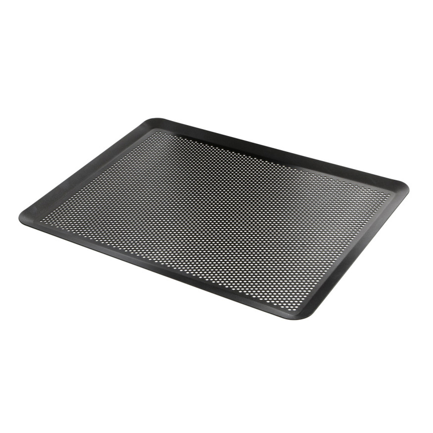 Plaque de cuisson perforée en aluminium anti adhérente 40 x 