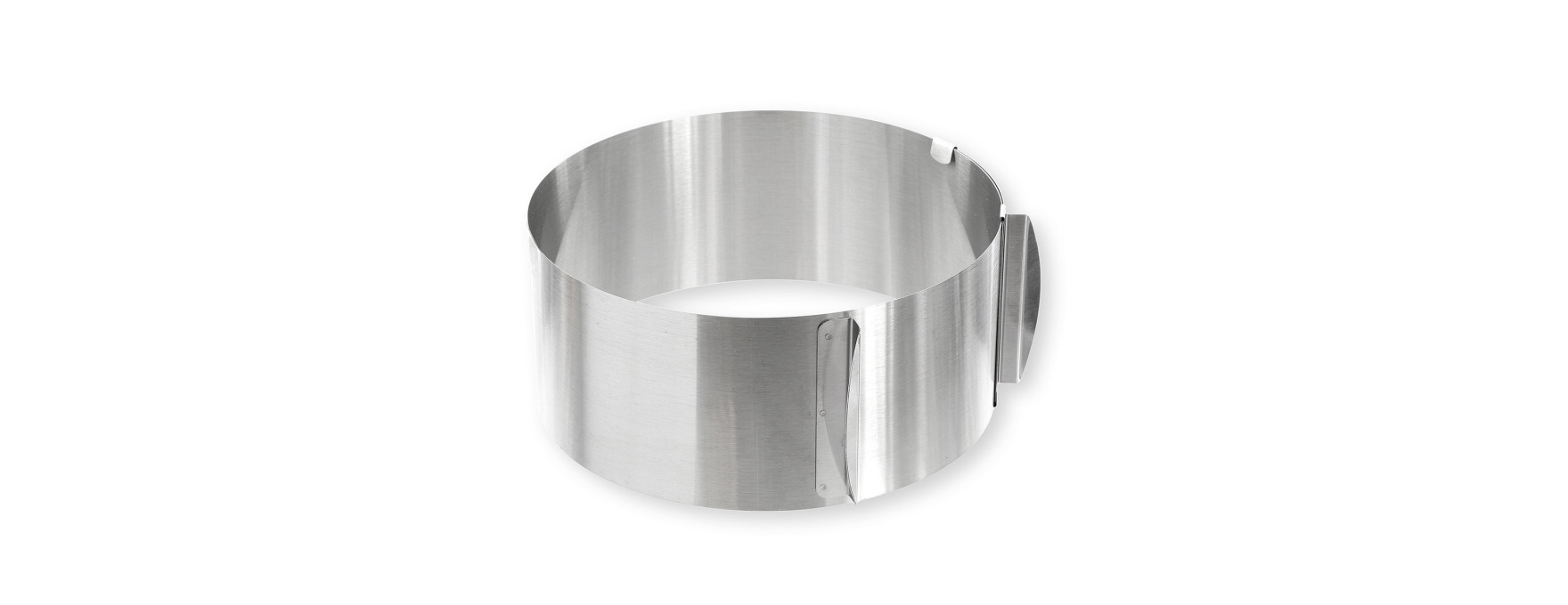 Cercle à pâtisserie extensible en inox de 16 à 30 cm hauteur