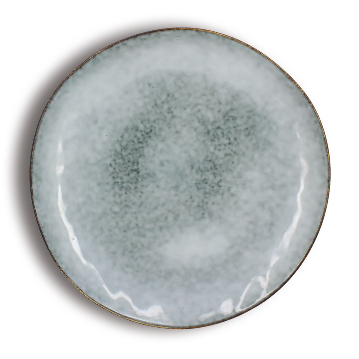 Assiette plate 27,5 cm Aronal en grès bleu - Ogo living