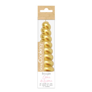 Bougie corne de licorne dorée XXL - Scrapcooking