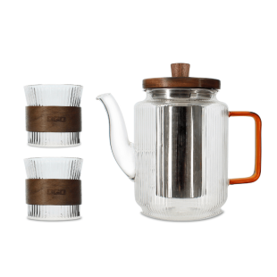 Thire Karl 550ml en verre borosilicate + 2 tasses 25cl - Ogo