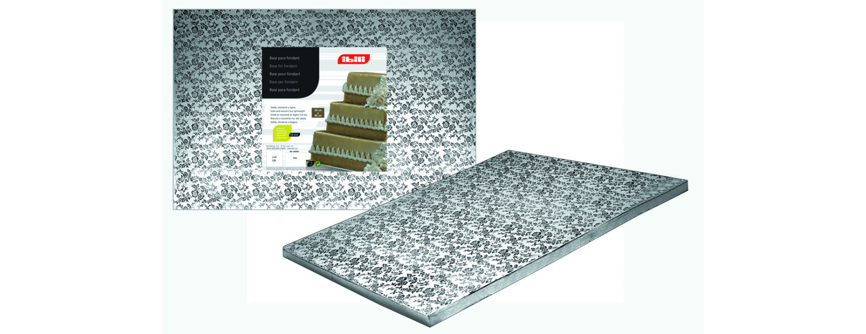 Cake drum : base épaisse pour gâteau rectangulaire : 30x40cm