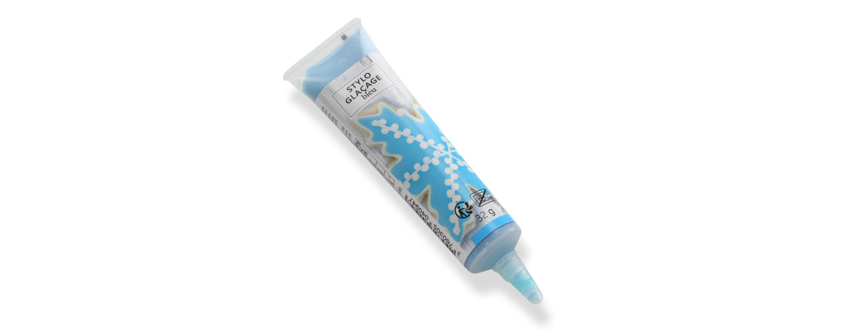 Stylo de glaçage pour décorer les biscuits bleu clair 32 gr