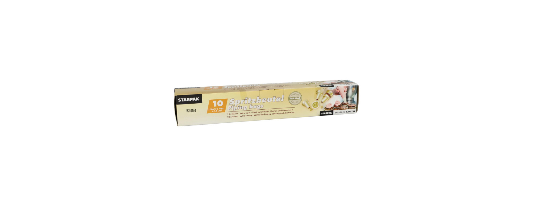 10 poches à douilles transparentes avec 3 douilles 1.8 l 46