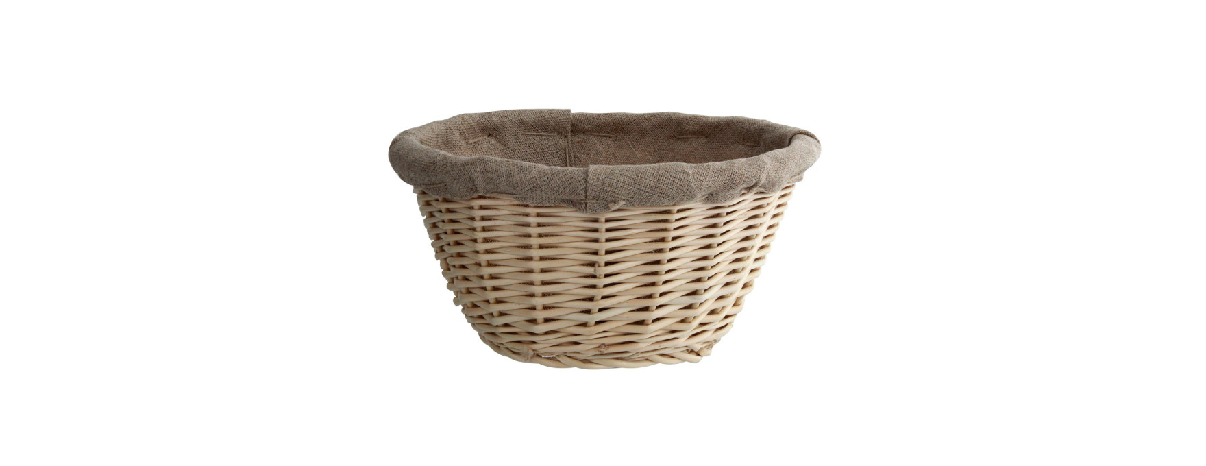 Banneton pour pain rond en osier et toile de lin 21 cm - Mat