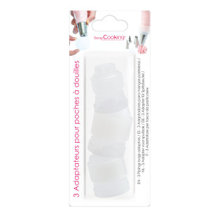 Lot 3 adaptateurs en plastique pour douilles - Scrapcooking
