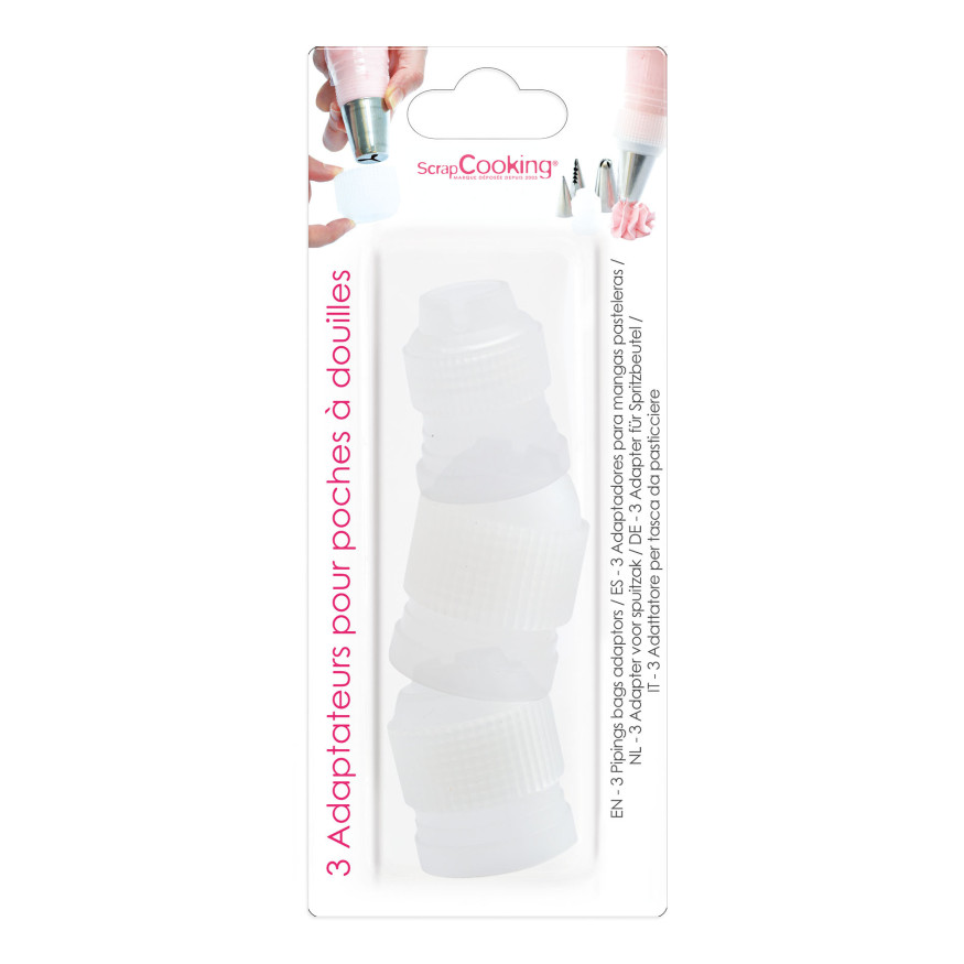 Lot 3 adaptateurs en plastique pour douilles - Scrapcooking