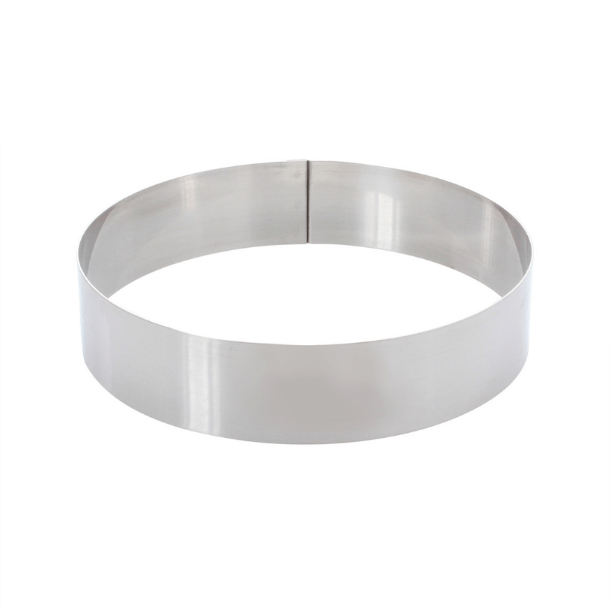Cercle à pâtisserie en inox 20 cm hauteur - Alice Délice