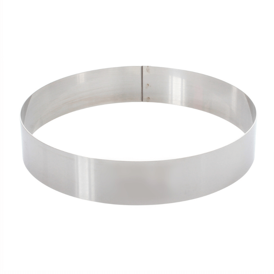 Cercle à mousse et entremets en inox 6/8 parts -Alice Délice