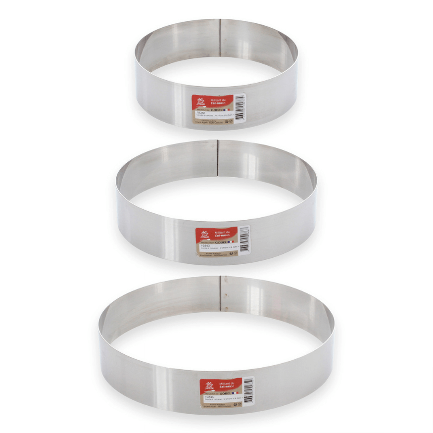 Cercle à mousse et entremets en inox 6/8 parts -Alice Délice