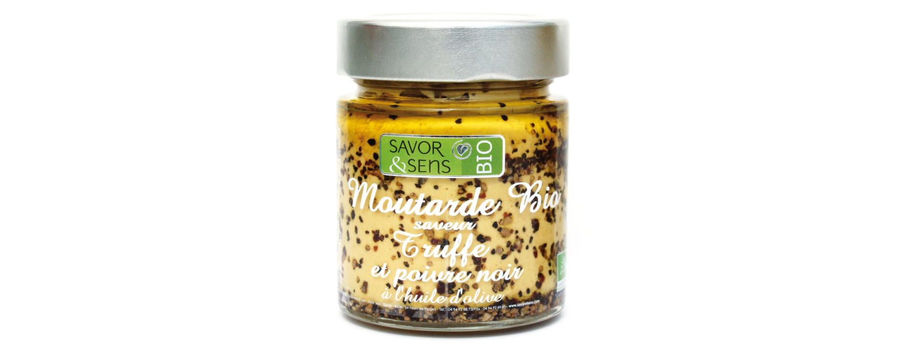 Moutarde brisures de truffe noire 130g - Savor et Sens