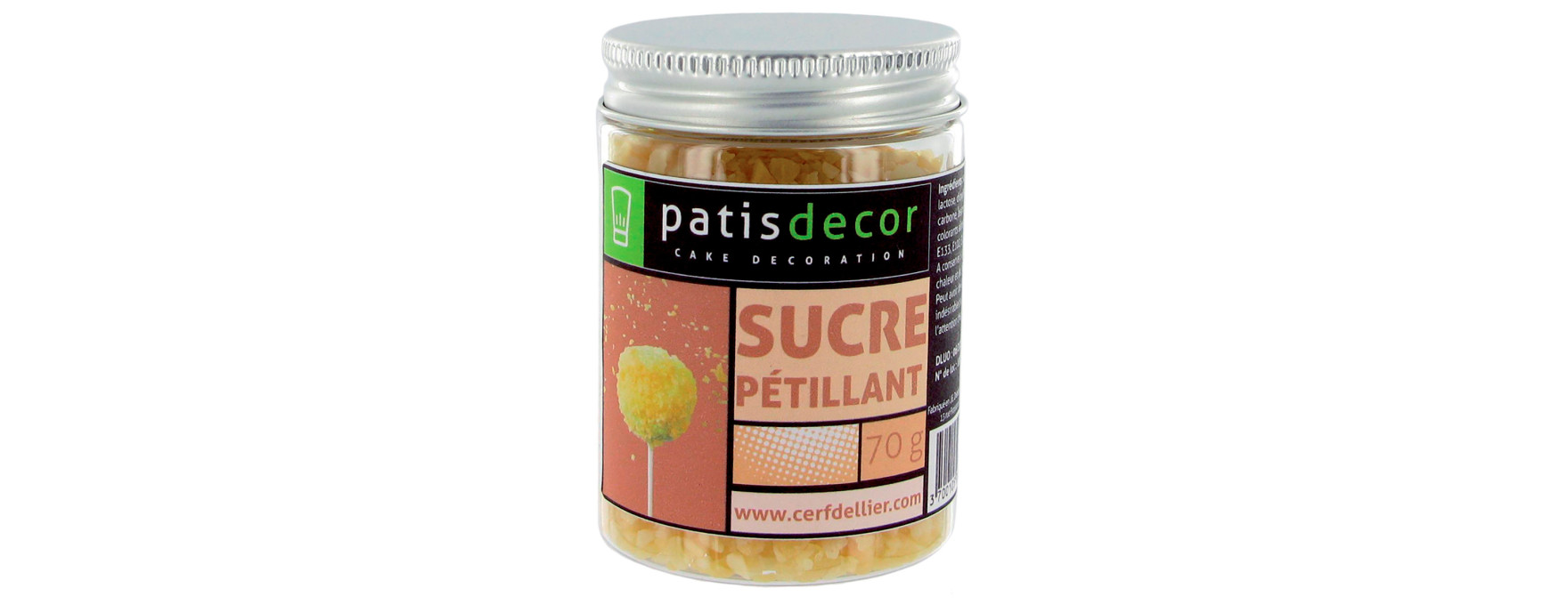 Sucre pétillant nature 50 gr - Patisdecor
