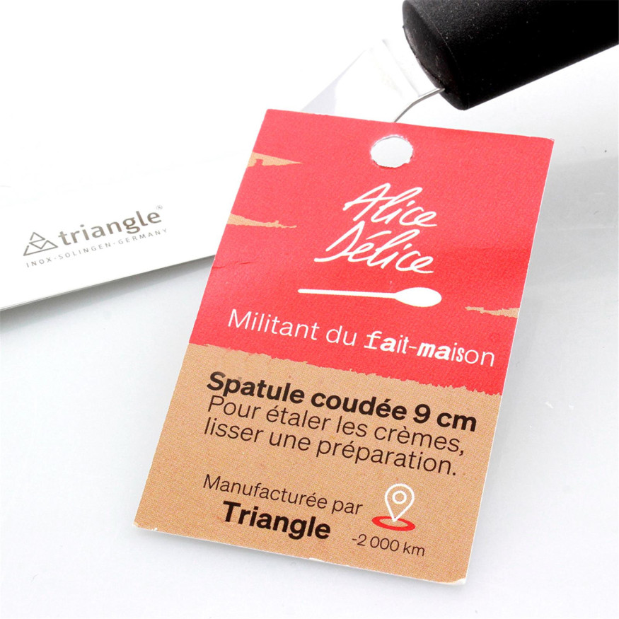 Spatule coudée en inox 9 cm - Alice Délice