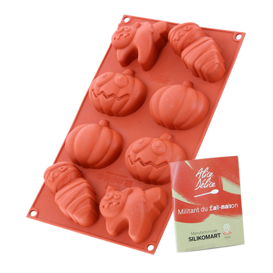 Moule en silicone 8 formes personnages d´Halloween : momie, 