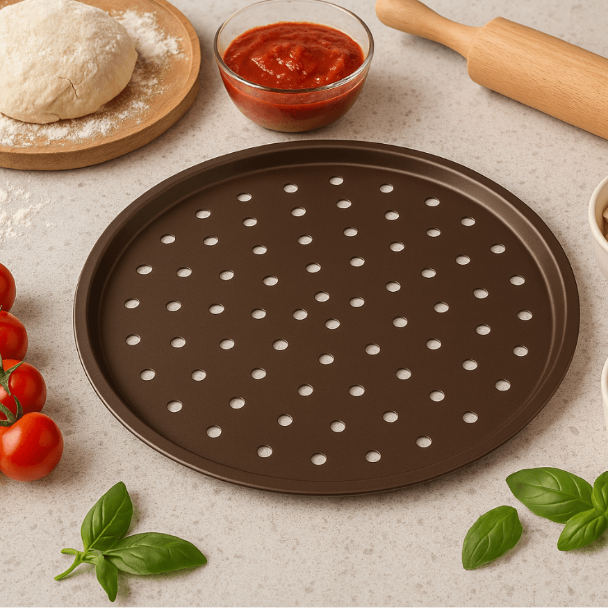 Plaque à pizza perforée anti adhérent diamètre 30 cm - Alice