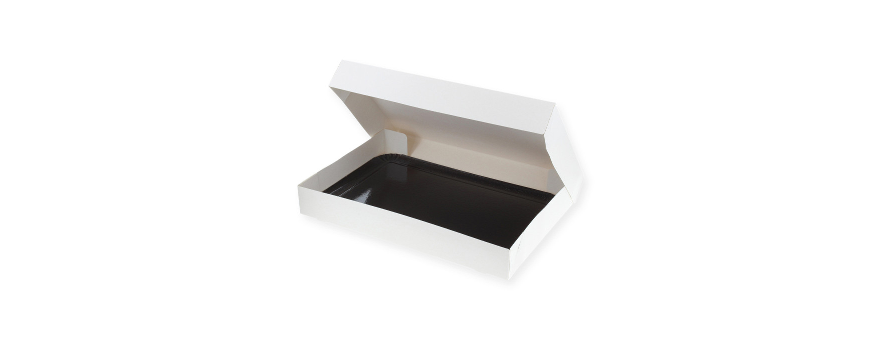 Boîte à gâteaux blanche avec plateau 28 x 42 x 5 cm