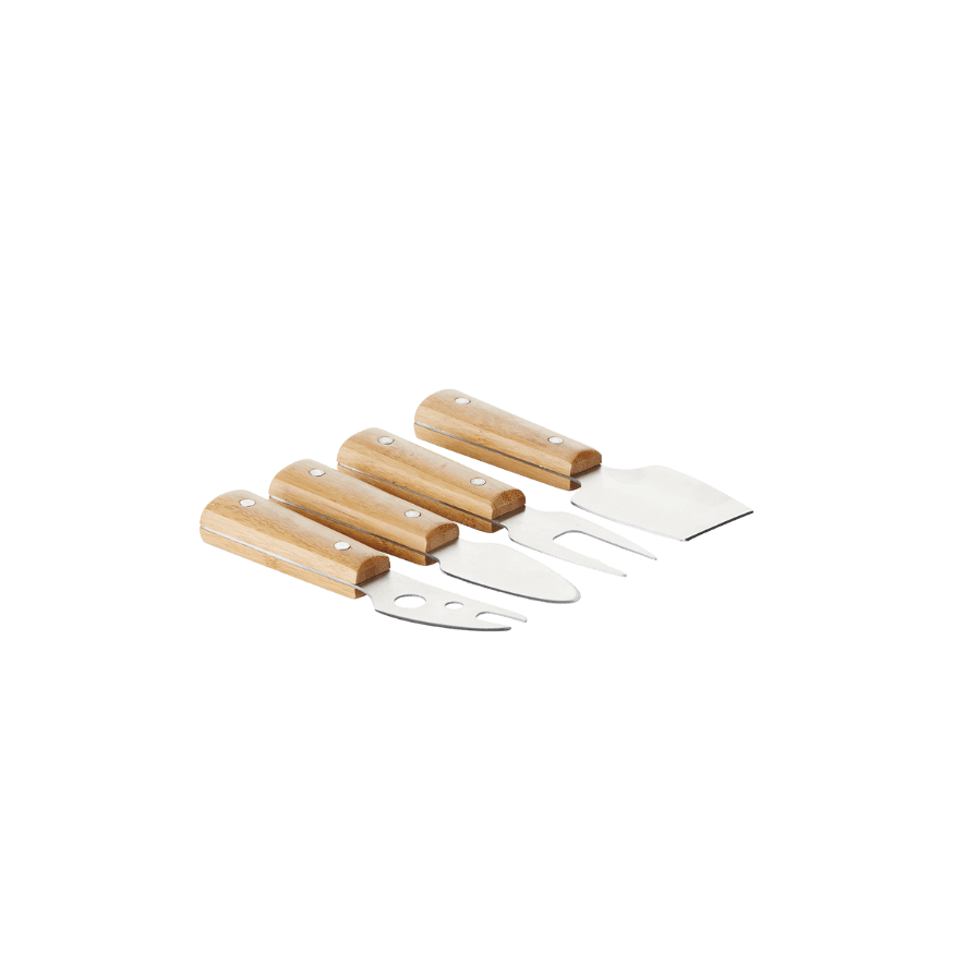 Set 4 couteaux à fromage avec manche en bambou FSC - Point V