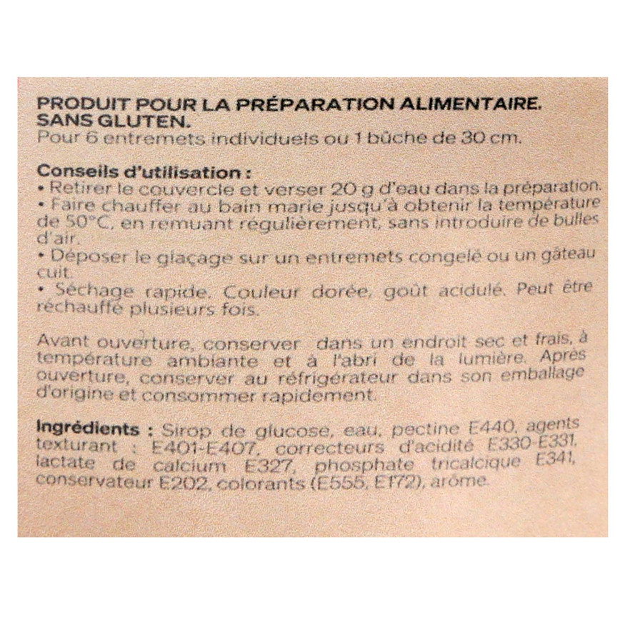 Glaçage miroir prêt à l´emploi coloris doré