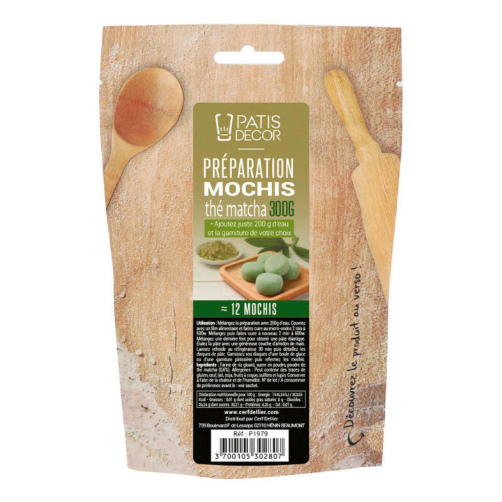 Préparation pour mochi goût thé matcha 300 gr - Patisdecor