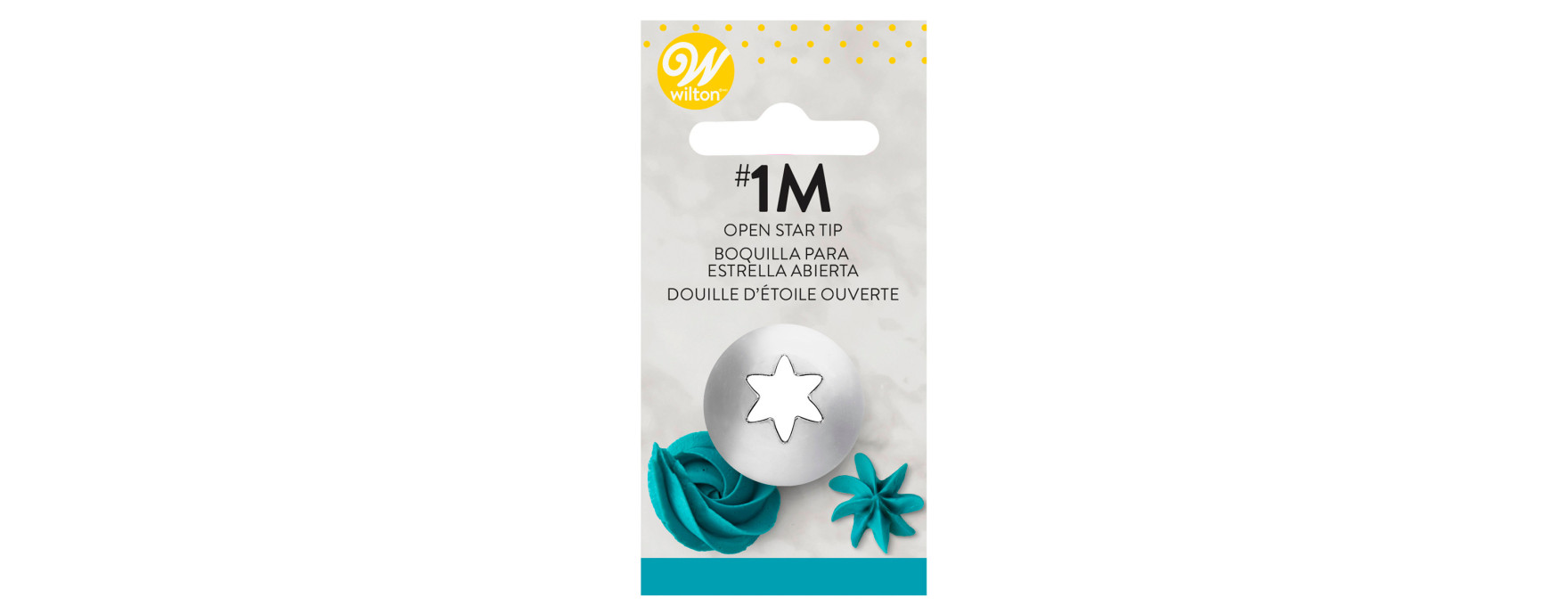 Douille en inox : cannelée étoile 8 mm  1M - Wilton
