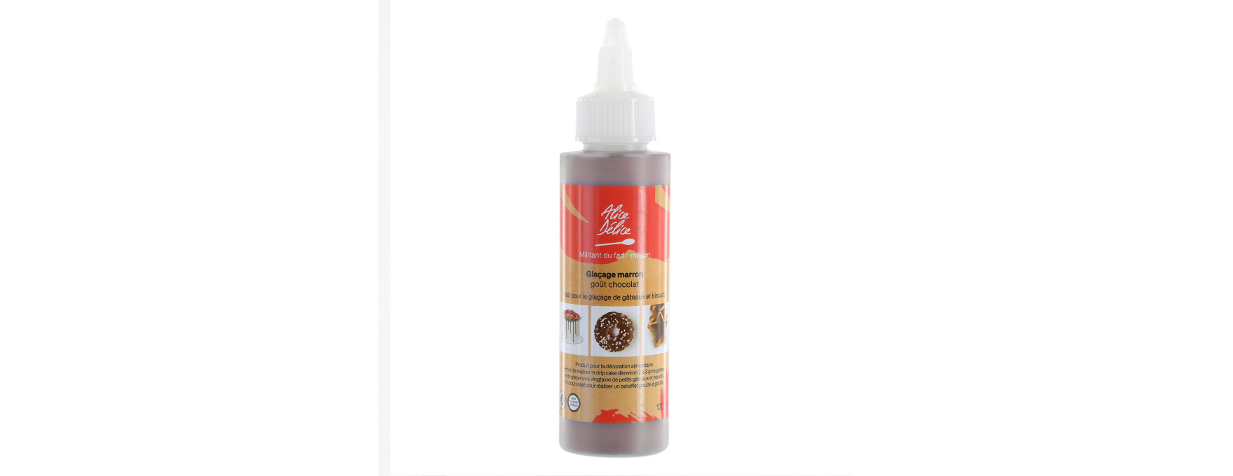 Glaçage drip cake marron goût chocolat 120 gr : idéal pour l