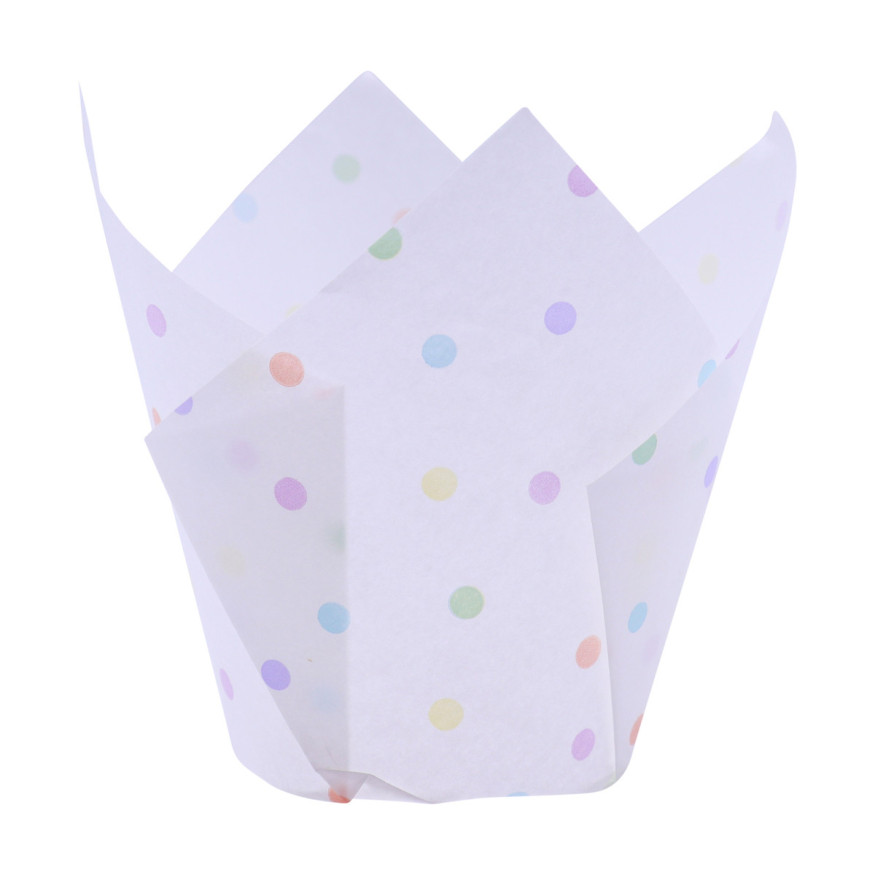24 caissettes pour muffins et cupcakes décor pois