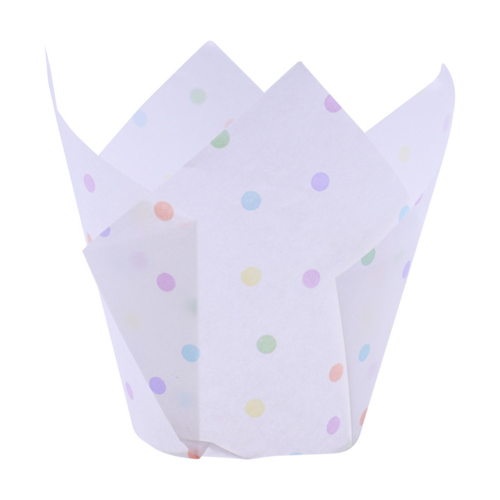 24 caissettes pour muffins et cupcakes décor pois