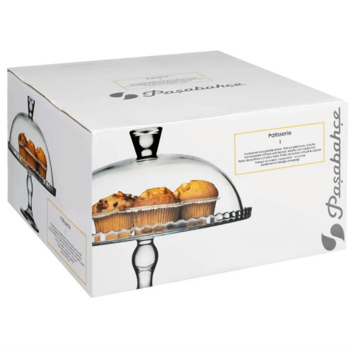 Présentoir à gâteau sur pied en verre 28 cm - Secret De Gour