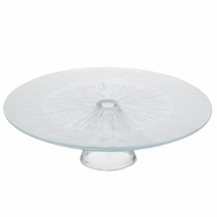 Présentoir à gâteau sur pied en verre 28 cm - Secret De Gour