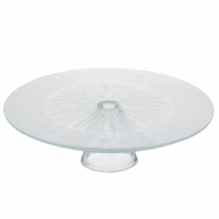 Présentoir à gâteau sur pied en verre 28 cm - Secret De Gour