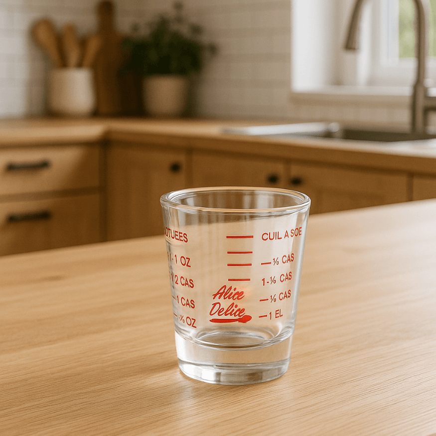 Mini verre doseur en verre 30 ml 5 x 6 cm - Alice Délice