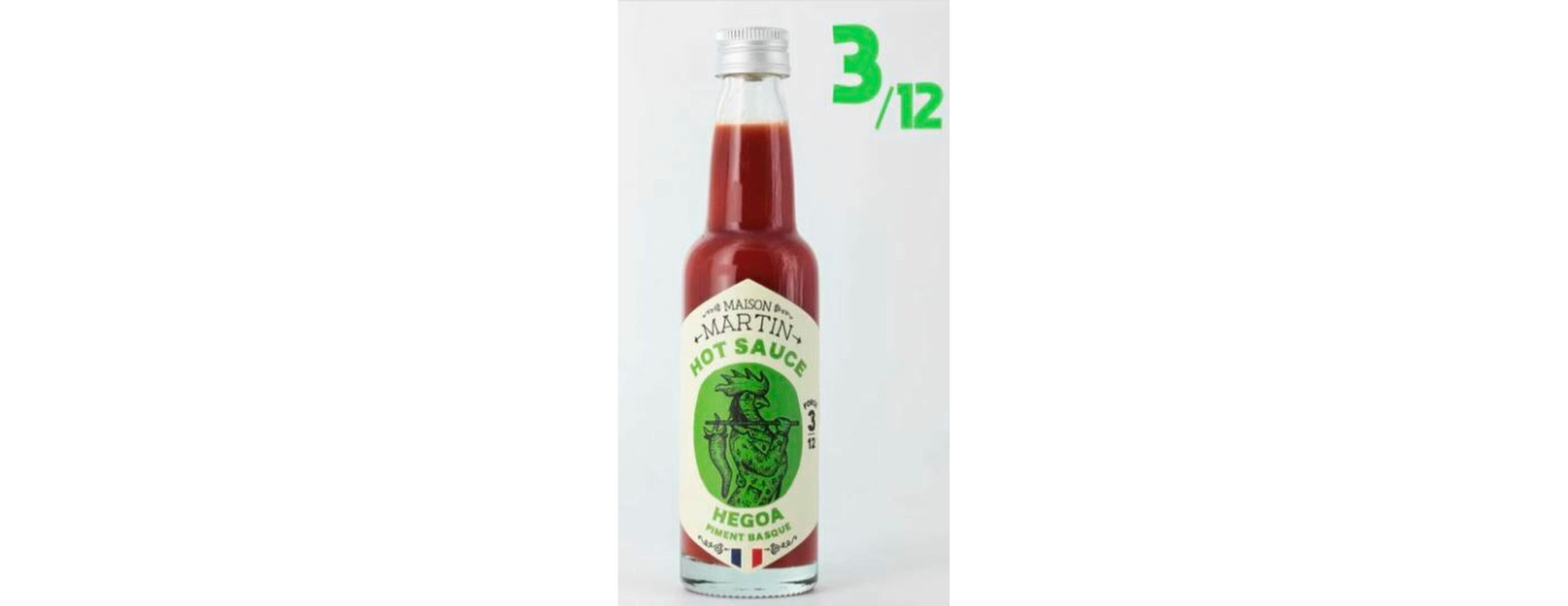 Sauce piment gorria HEGOA 3/12,100 ml - Maison Martin