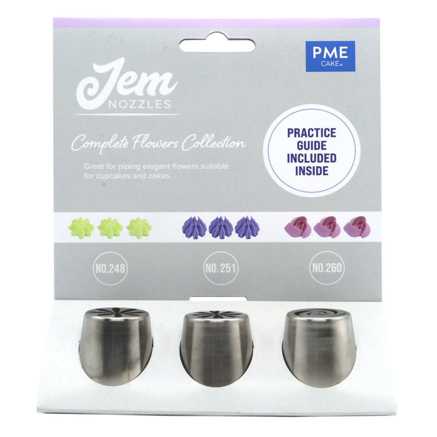 Set de douilles en inox complete flowers collection : fleurs