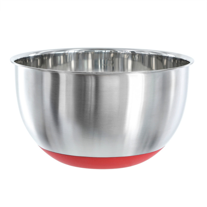 Bol de préparation en inox gris avec base anti-dérapante 24 