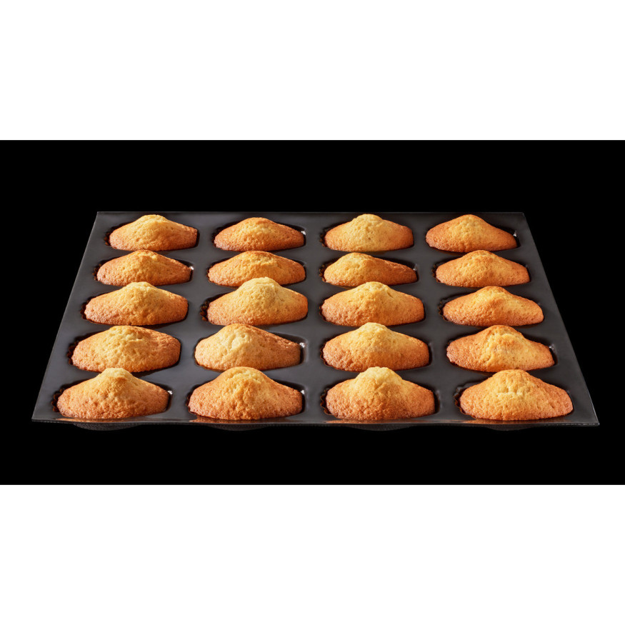 Moule silicone et tricot de verre 20 madeleines - Flexipan