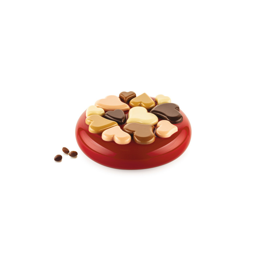 Moule en silicone 3D coeurs Tender 19 x 6.5 cm - Silikomart