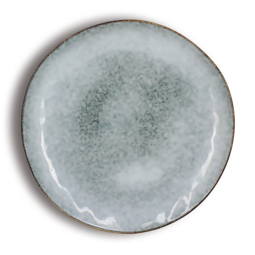 Assiette plate 27,5 cm Aronal en grès bleu - Ogo living