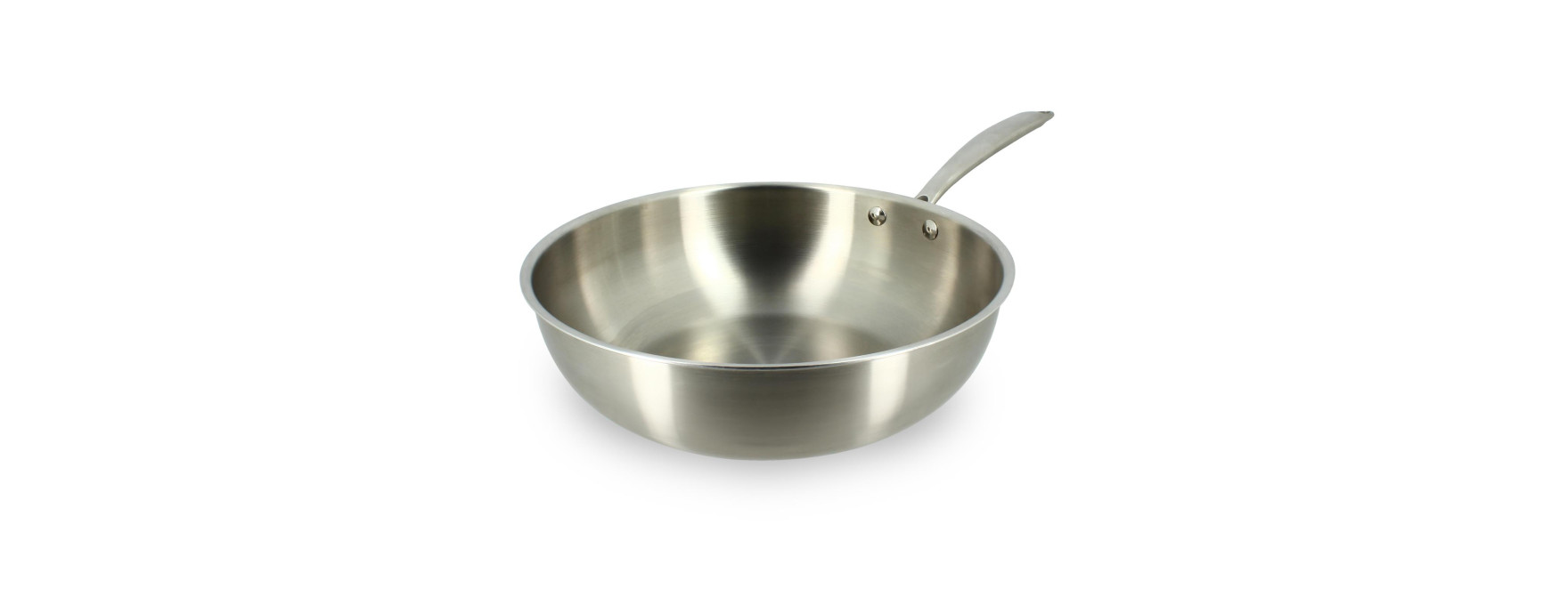 Wok Triply en acier inoxydable 28cm sans PFAS - Menastyl