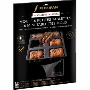 Moule silicone et tricot de verre 6 tablettes - Flexipan