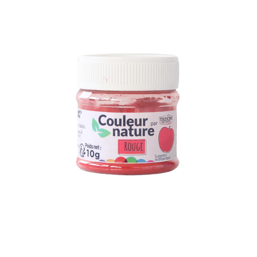 Colorant naturel en poudre Couleur nature : rouge 10 gr - Tr