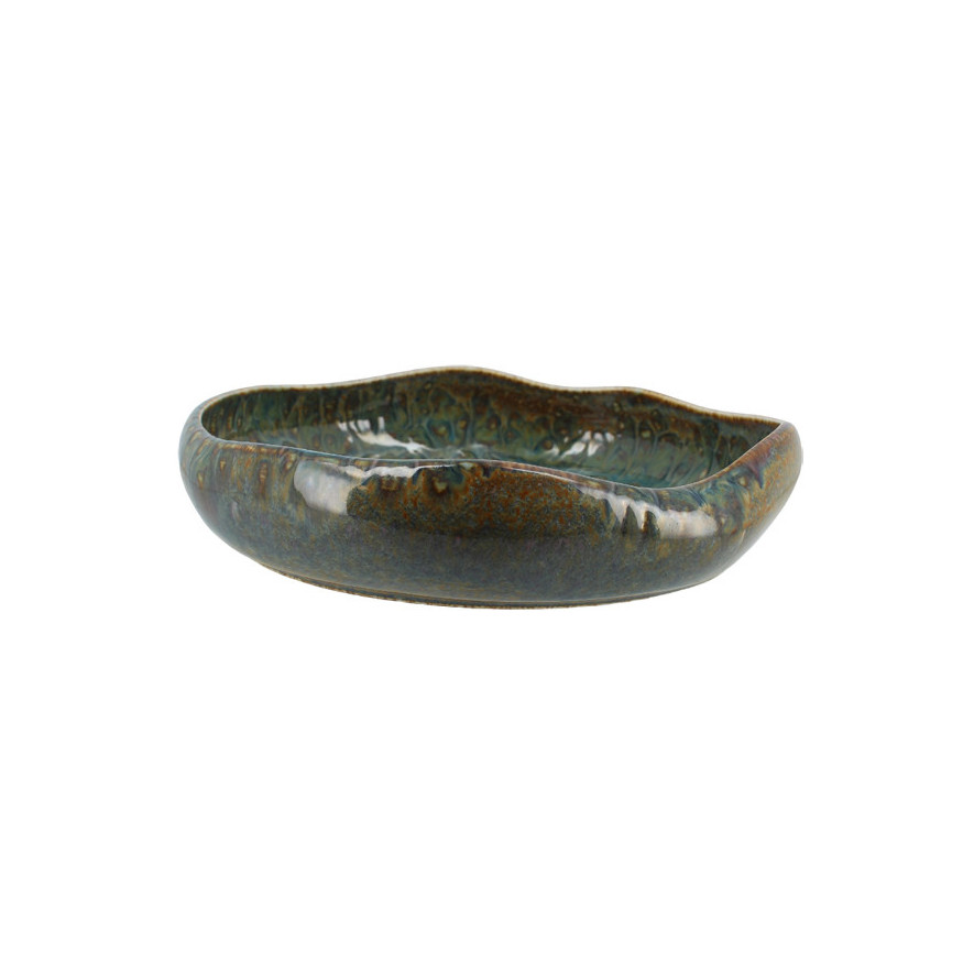 Assiette coupe 19 cm Venus en porcelaine émail réactif - Ogo