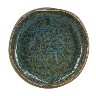 Assiette coupe 19 cm Venus en porcelaine émail réactif - Ogo