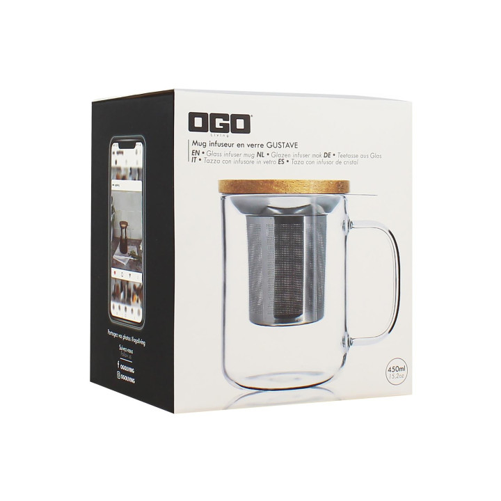Tisanière Gustave verre borosilicate 450ml - Ogo living