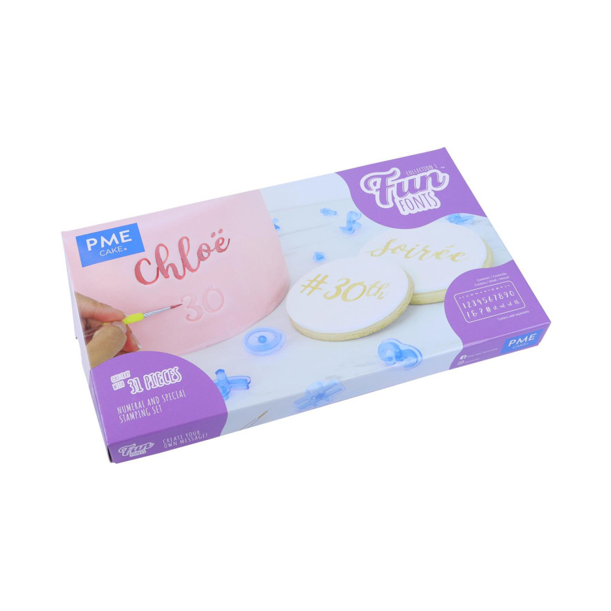 31 emporte-pièces en plastique pour cake design : chiffres e