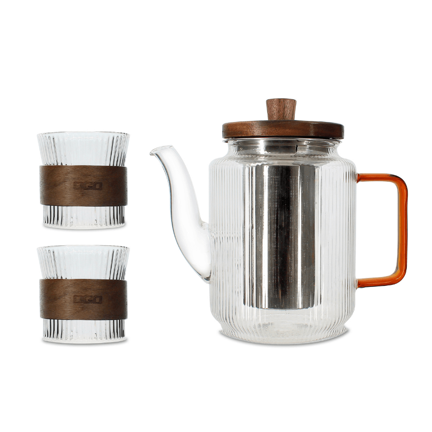 Thire Karl 550ml en verre borosilicate + 2 tasses 25cl - Ogo