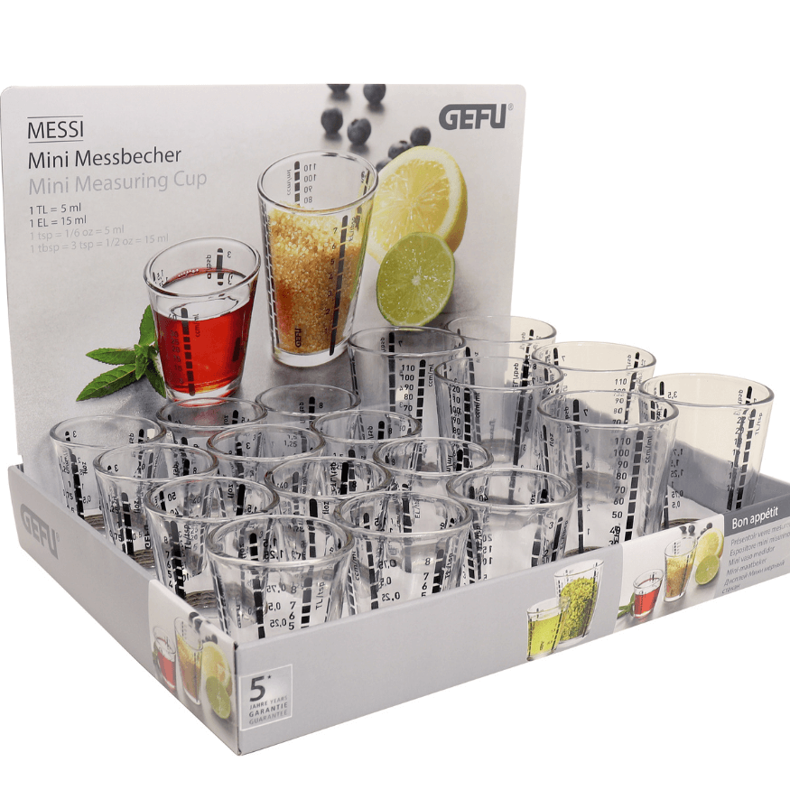 Verre mesureur MESSI 40 ml ou 100 ml - Gefu